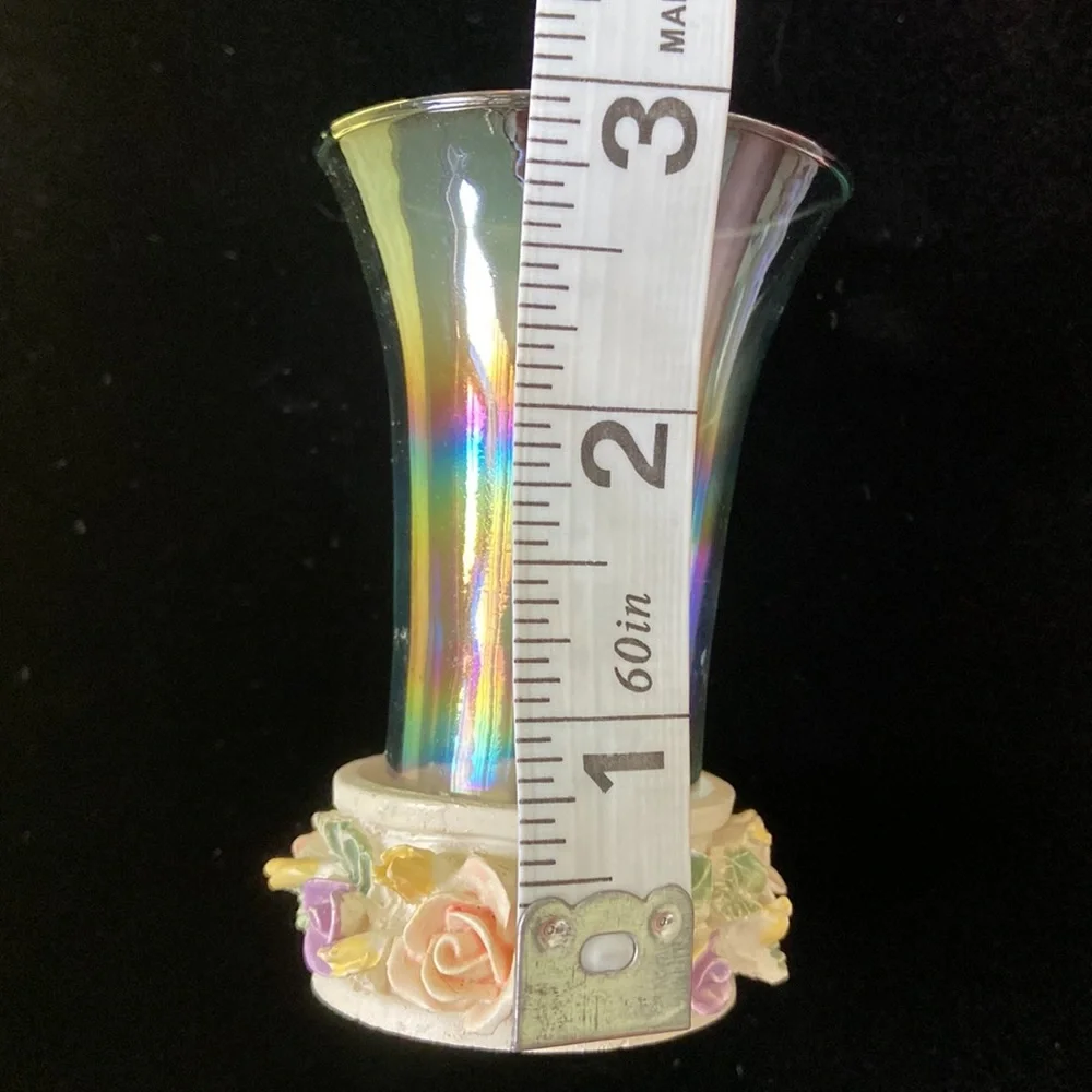 Vintage Iridescent fluted globe for accent lighting